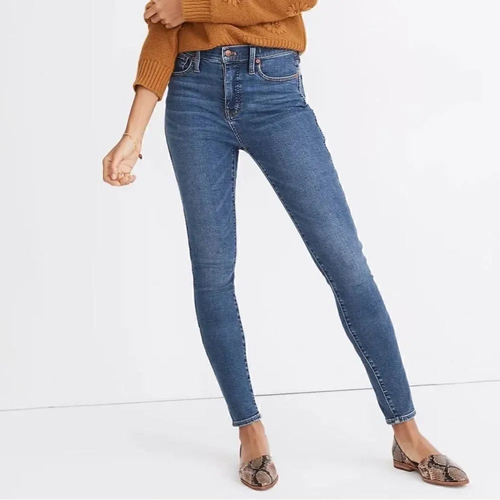 Madewell 10" High-Rise Skinny Jeans in Wendover Wash: TENCEL™ Denim Edition